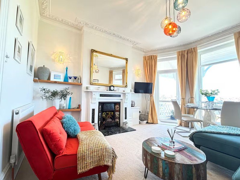 Living room of the Birchington-on-Sea apartment